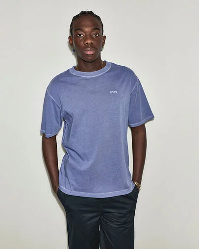 CONS Embroidered T-Shirt Indigo Storm, Front View