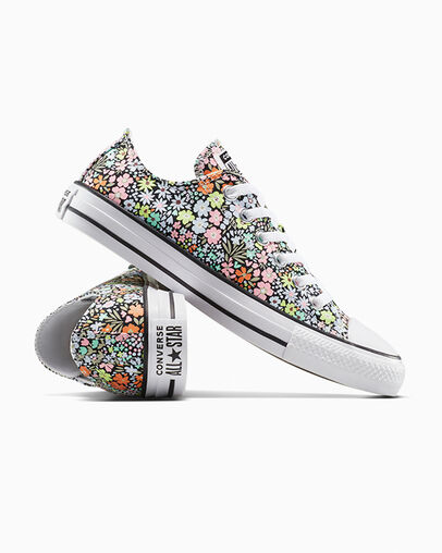 Chuck Taylor All Star Mini Flowers Blueberry Ice/White, Detail Angle View