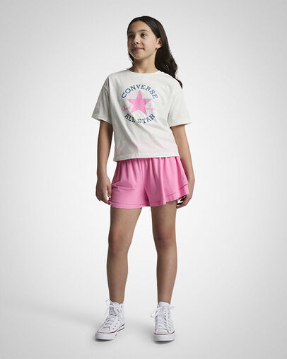 Kids' Converse Flowy Shorts Oops Pink, Full Body View