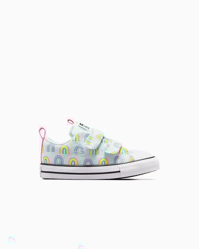 Chuck Taylor All Star Rave Easy-On Rainbows Chance Of Rain Blue/Oops! Pink, Outer Side View
