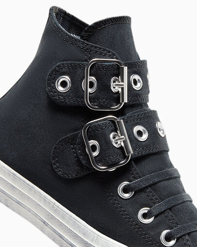Chuck Taylor All Star Punk Black/Egret/Black, Detail Angle View