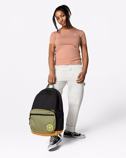 Happy Camper Go 2 Backpack Converse Black/Street Sage/Sob, 3/4 View