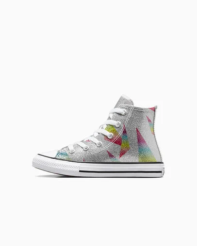 Chuck Taylor All Star Prism Glitter Pure Silver/Aqua Soul/White, Inner Side View