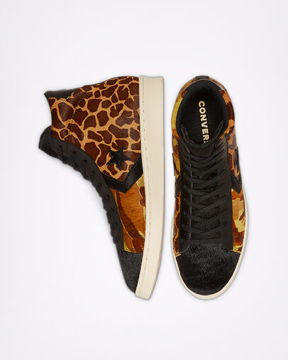 Pony Hair Pro Leather Black/Multi/Egret