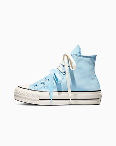 Chuck Taylor All Star Lift Platform Peached Canvas Clear Skies/Egret/Black, Inner Side View