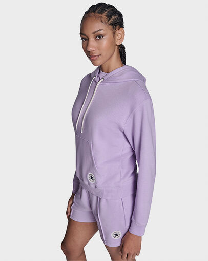 Chuck Taylor Patch Pullover Hoodie Lavender Latte Purple, Back View