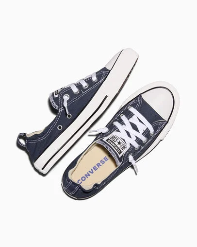Chuck Taylor All Star Shoreline Canvas Athletic Navy, Angled View