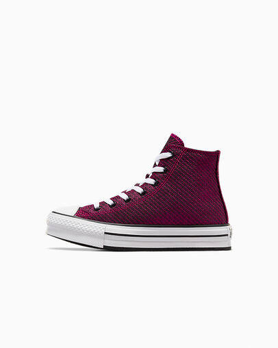 Chuck Taylor All Star Platform Lift Sparkle Prime Pink/White/Black, Inner Side View
