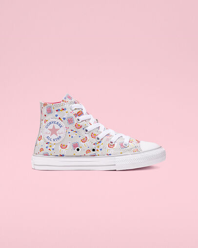 Llama Party Chuck Taylor All Star Mouse/Coastal Pink/White