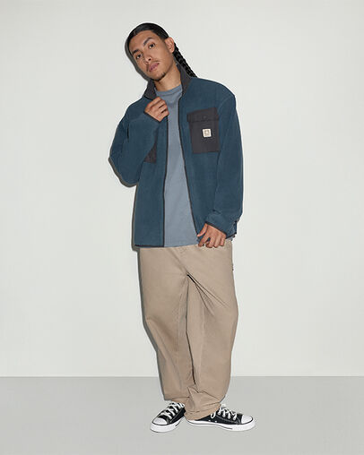 Converse Garage Full-Zip Fleece Jacket Wrought With Iron, Detail View