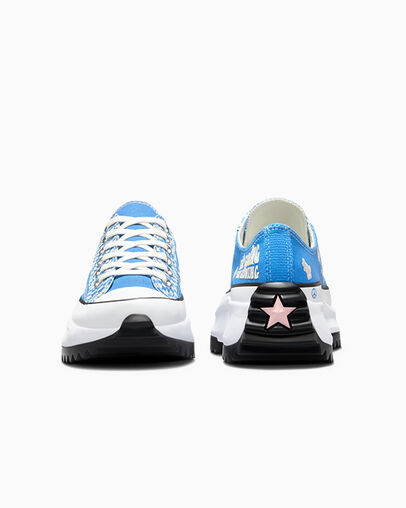 Run Star Hike Platform Good Vibes Blue Slushy/Donut Glaze/Egret, Heel View