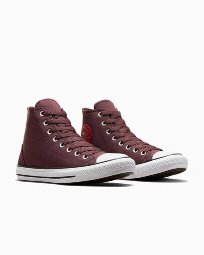 Chuck Taylor All Star Polyester & Suede Trail Mixed/Park Red/White, Top and Side View