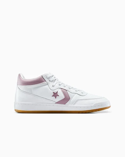 CONS Fastbreak Pro Leather & Nylon White/Orchid Dust/White, Outer Side View