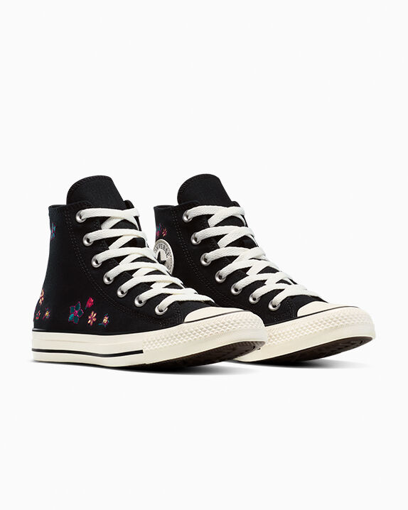 Chuck Taylor All Star Embroidered Flowers Unisex High Top Shoe