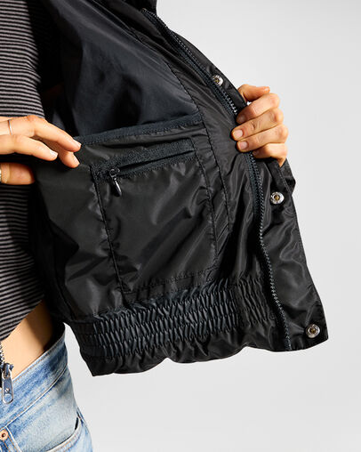 Short Super Puffer Jacket Converse Black