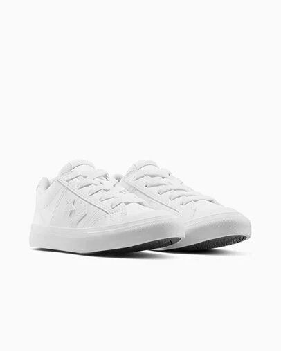 Converse Sport Casual Easy On White/White/White, Top and Side View