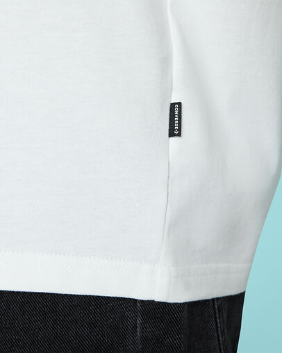 Sandwich Shop Crew Neck Short Sleeve T-Shirt White, Detail View