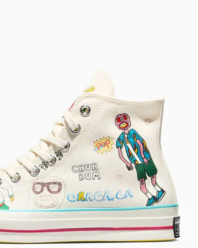 Chuck 70 Cherry Bomb Canvas Egret/White/Red