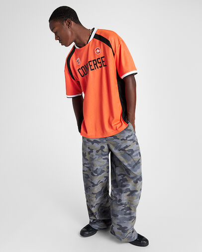 Soccer Jersey Vermillion Red, Full Body View