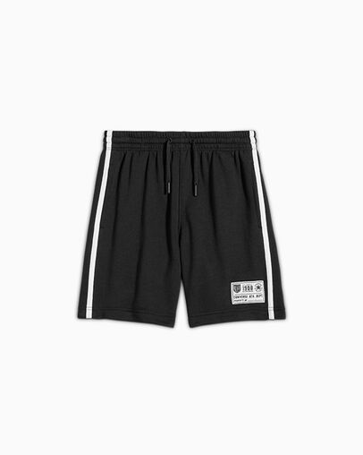 Retro Stripe Shorts Black, Front View
