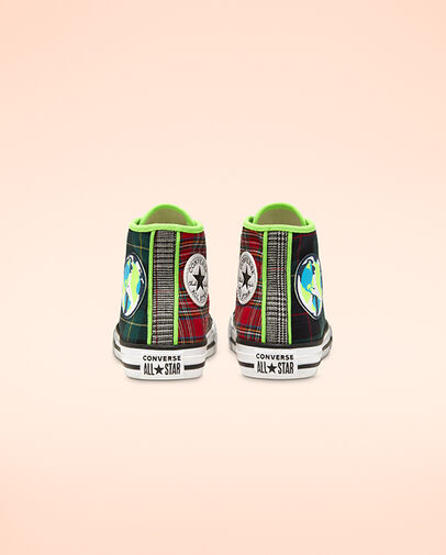 Paneled Plaid Chuck Taylor All Star Red/White/Black