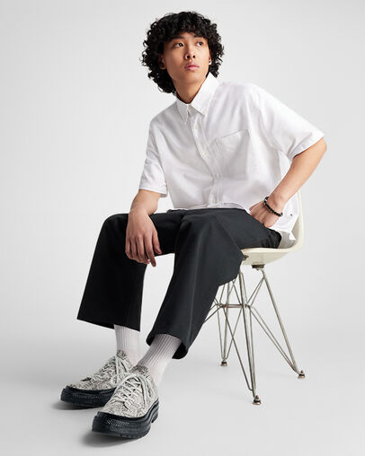 Chuck 70 National Suede Snake Print Barely Grey/Black/Barely Grey, On Foot Shot 2