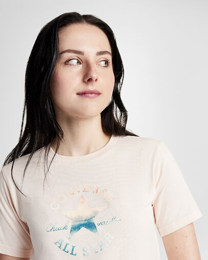 Watercolor Chuck Taylor T-Shirt Pale Petal, Detail View