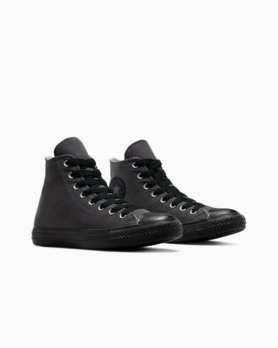 Chuck Taylor All Star Heavy Canvas Dark Matter/Black/Black, Top and Side View