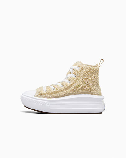 Chuck Taylor All Star Move Platform Sherpa Beach Stone/White/Black, Inner Side View