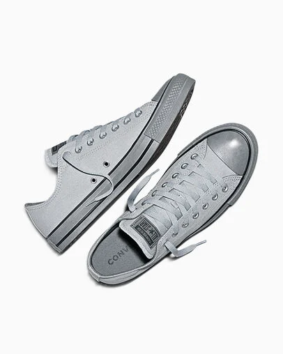 Chuck Taylor All Star Color Pop Grey Area/Darker Grey/Black, Angled View