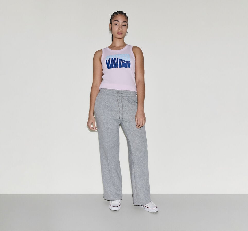 French Terry Front Seam Pants Vintage Grey Heather