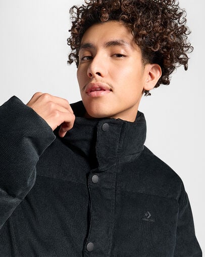 Super Puffer Jacket Converse Black, Detail View