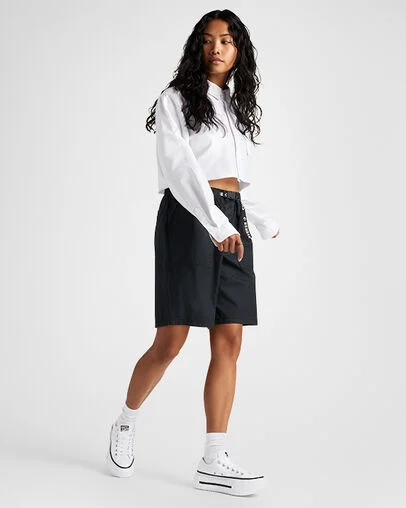 Chuck Taylor All Star Lift Double Stack Platform Canvas White/Black/White, On Foot Shot 1