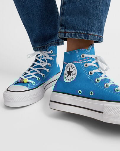 Chuck Taylor All Star Lift Kidult Dial Up Blue/White, Reflective View
