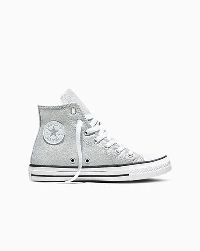 Chuck Taylor All Star Shine Light Grey/White/Black, Outer Side View
