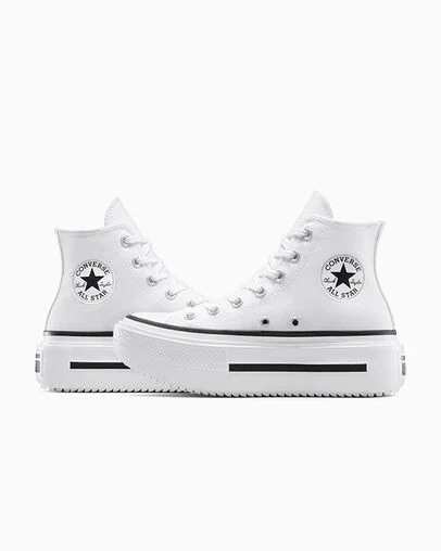 Chuck Taylor All Star Lift Double Stack Platform Canvas White/Black/White, Detail Angle View