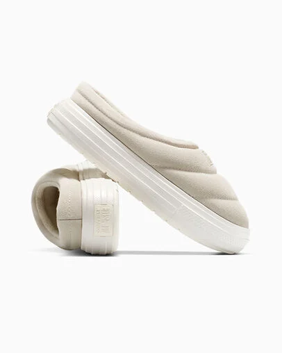 Chuck Taylor All Star Elements Mule Suede Papyrus/Egret/Egret, Detail Angle View