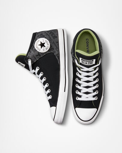 Chuck Taylor All Star High Street Logo Mix Black/Cyber Grey, Top and Side View