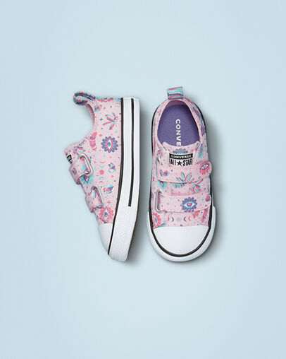 Chuck Taylor All Star Easy-On Mystic Gems Pink Foam/Slate Lilac, Top and Side View