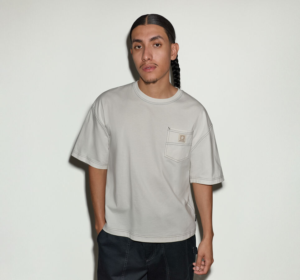 Star Patch Pocket Relaxed Short-Sleeve T-Shirt Vintage White