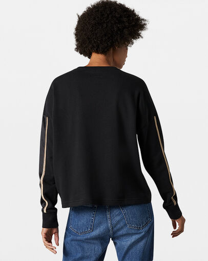 Colorblock Shine Oversized Crew Converse Black