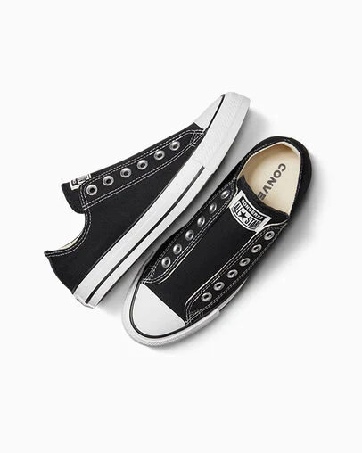 Chuck Taylor All Star Slip On Black/White/Black, Angled View