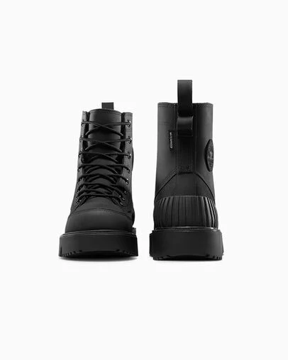 Chuck 70 Rugged Waterproof Boot Black/Black/Black, Heel View
