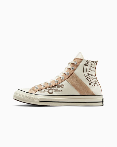 Chuck 70 Leather Overlay Egret/Champagne Tan/Black, Inner Side View