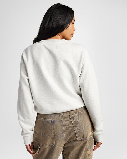 Retro Chuck Taylor Crew Light Retro Grey Heather, Back View