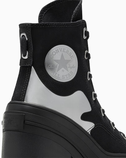 Chuck 70 De Luxe Heel Chrome Total Eclipse/Silver, Detail Angle View