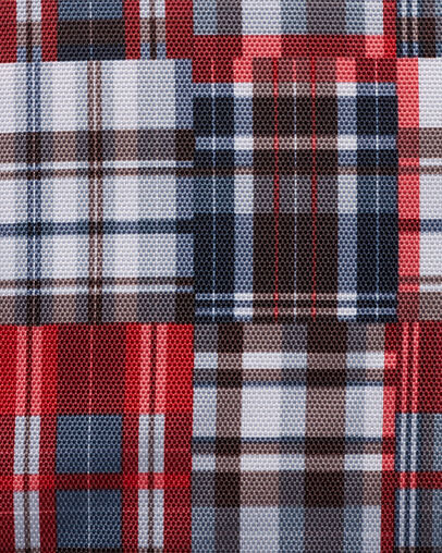 Patchwork Straight Edge Backpack Obsidian/Plaid