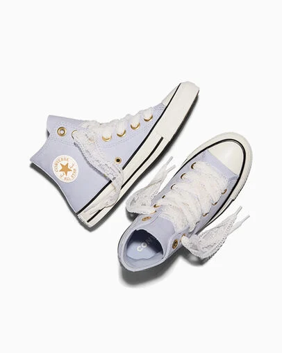 Chuck Taylor All Star Lace Almost Lavender/Gold, Angled View