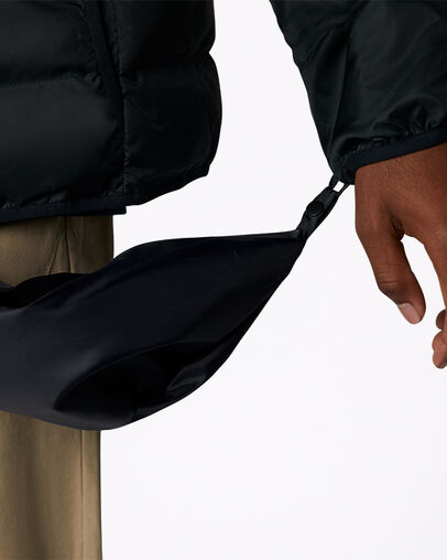 Convertible Polyester Down Jacket Converse Black