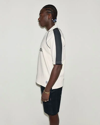 Retro Jersey Polo Converse Egret, Back View
